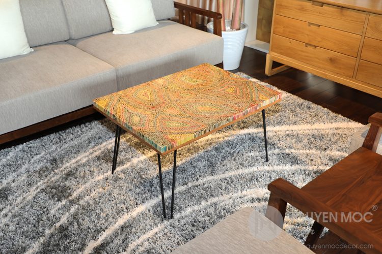 Abstract Colored-Pencil Coffee Table