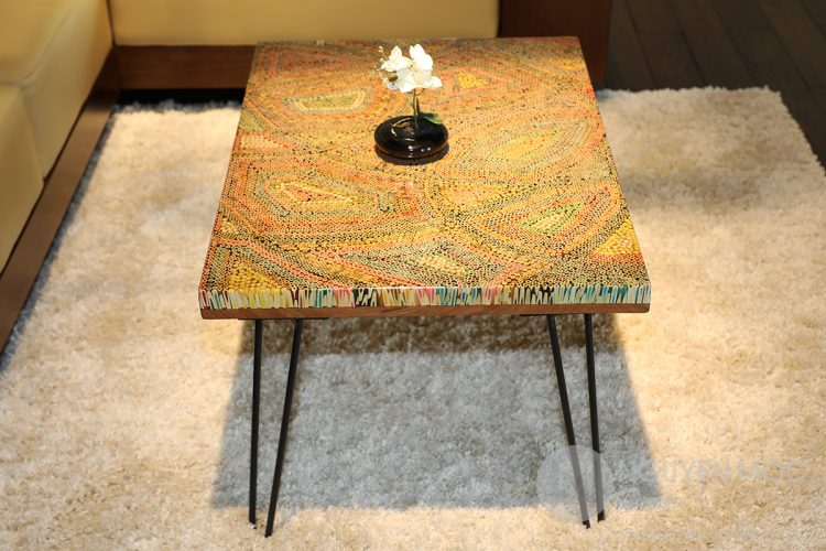 Abstract Colored-Pencil Coffee Table