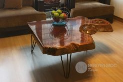Bold Solid Coffee Table Modern Style with Hairpin Leg