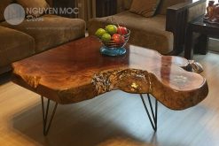 Bold Solid Coffee Table Modern Style with Hairpin Leg