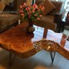 Bold Solid Coffee Table Modern Style with Hairpin Leg