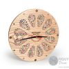 Colored-Pencil Flower Wood Clock