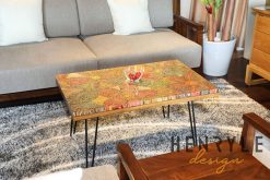 Exotic Flowers Colored-Pencil Coffee Table 1