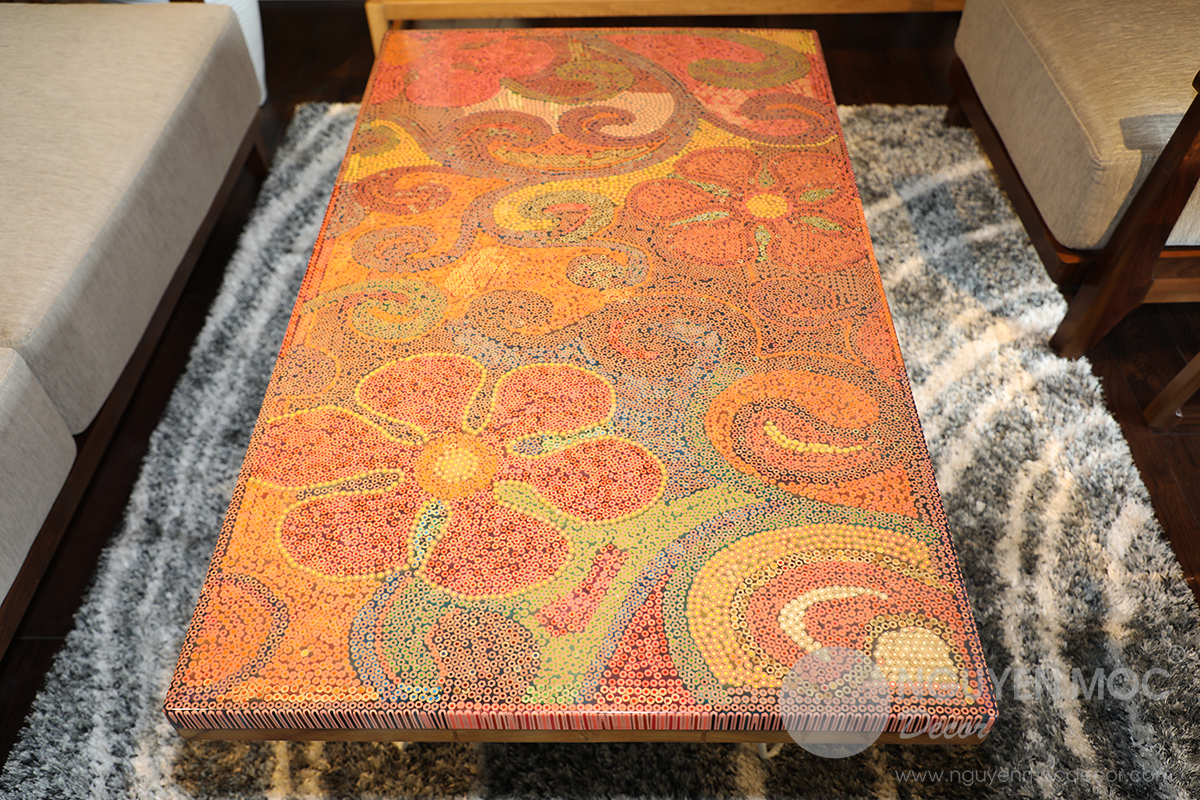 Garden of Eden Colored-Pencil Coffee Table