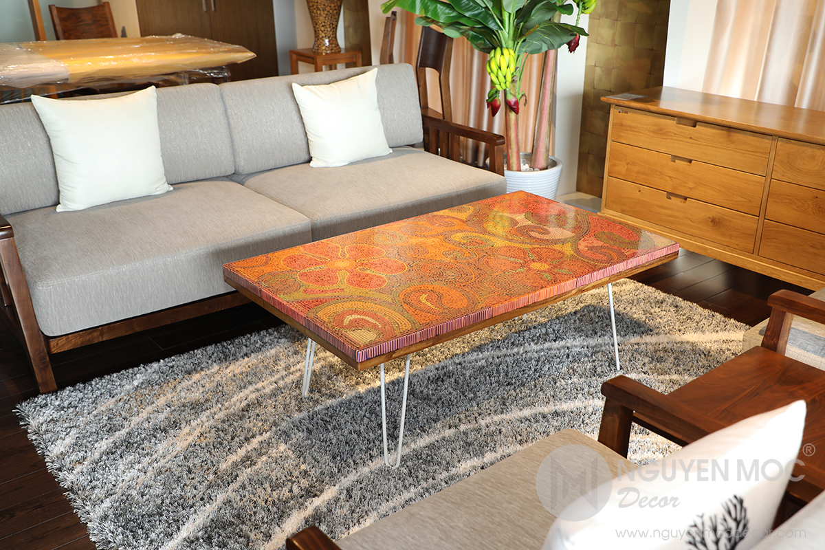 Garden of Eden Colored-Pencil Coffee Table