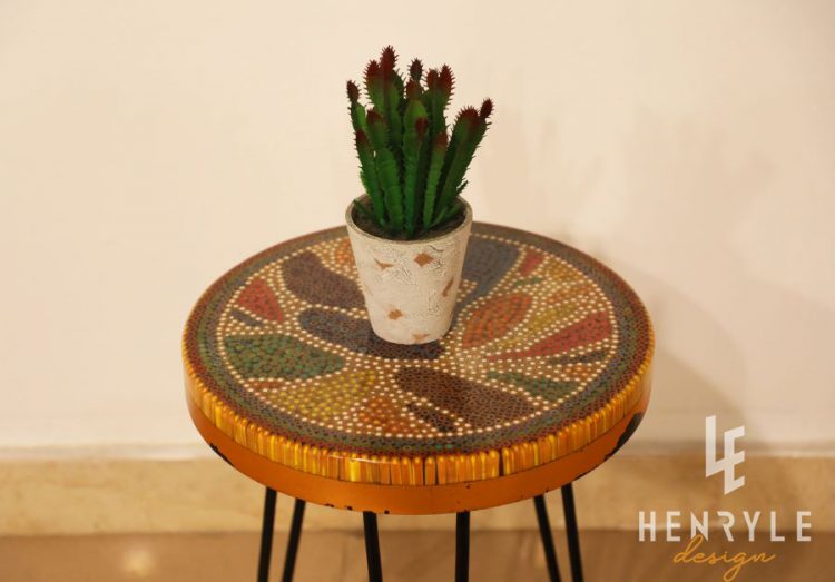 Lotus Pond Colored-Pencil Coffee Table V