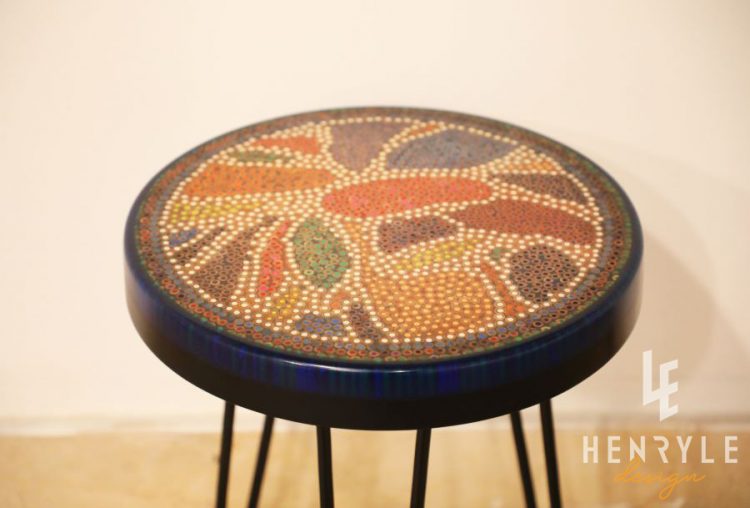 Lotus Pond Colored-Pencil Coffee Table VI 2