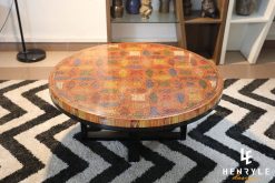 Lucky Coins Colored Pencil Coffee Table IV