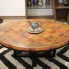 Lucky Coins Colored Pencil Coffee Table with potery