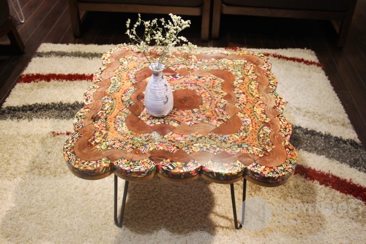 Peony Colored Pencil-Coffee Table