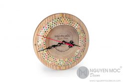 Rustic Rainbow Color Clock