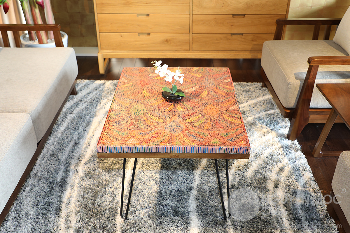 Spring Buds Colored Pencil Coffee Table