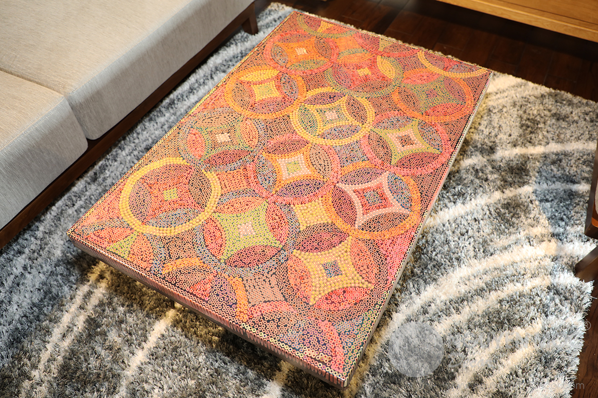 Starry Night Colored-pencil Coffee Table