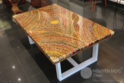 Sun Over the Rainbow Colored-Pencil Coffee Table