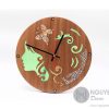 Terpsichore Muse Colored-Pencil Wood Wall Clock