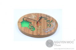 Terpsichore Muse Colored-Pencil Wood Wall Clock