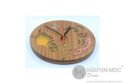 Thalia Muse Colored-Pencil Wood Wall Clock