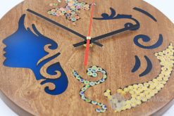 The Euterpe Resin Colored-Pencil Wood Clock