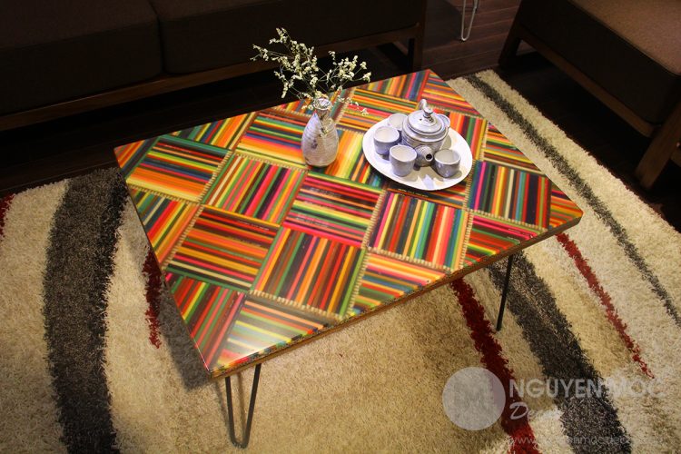 The Whimsy of Life Colored-Pencil Coffee Table