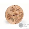 Urania Muse Colored-Pencil Wood Clock