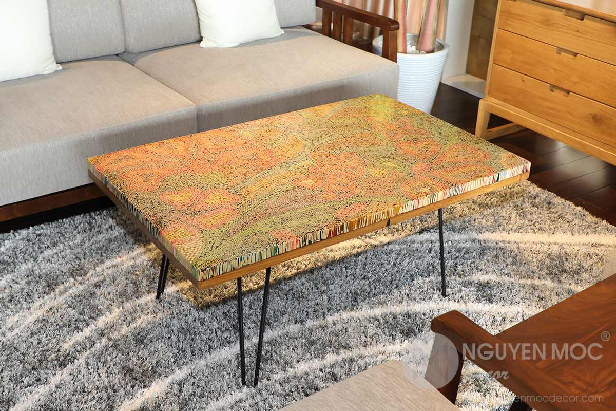Wildflowers Colored-pencil Coffee Table