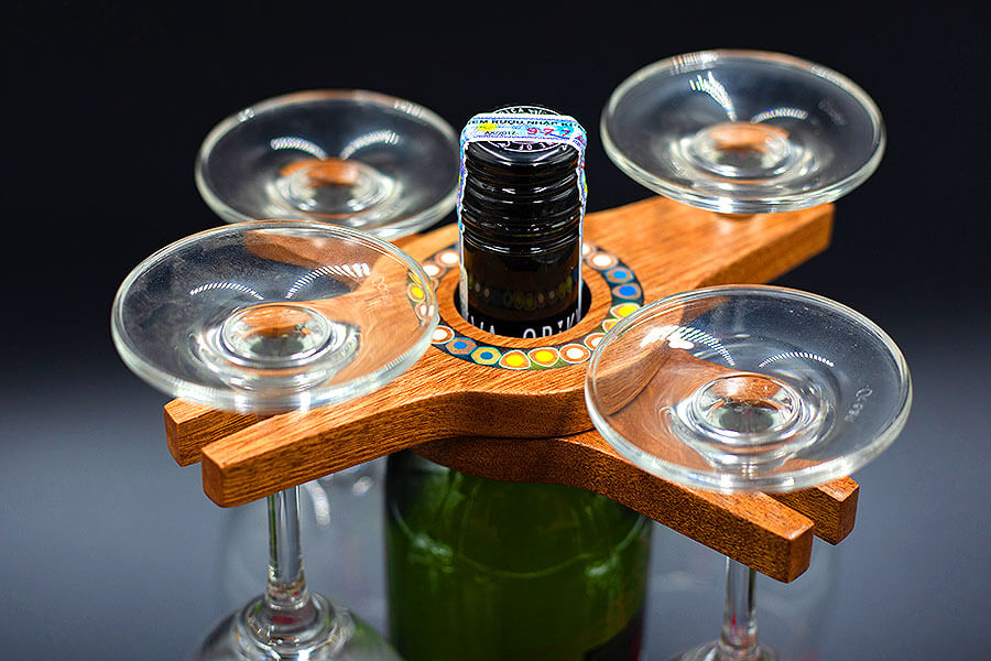 Art Wine Glass & Bottle Holders