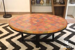 original Lucky Coins Colored Pencil Coffee Table II