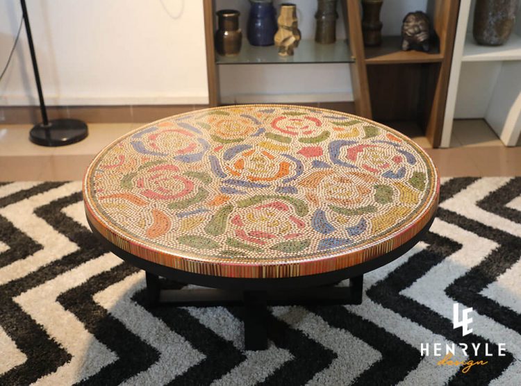 unique Rose Garden Colored Pencil Coffee Table